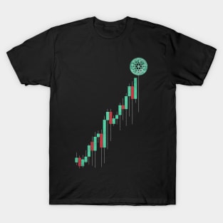 Vintage Stock Chart Cardano ADA Coin To The Moon Trading Hodl Crypto Token Cryptocurrency Blockchain Wallet Birthday Gift For Men Women Kids T-Shirt